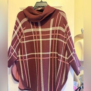 Loft Cowl Neck Dolman Sleeve Poncho